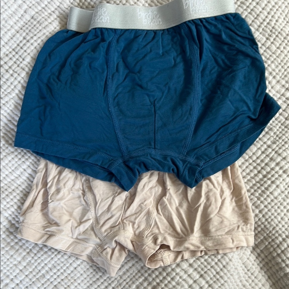 Blue and Cream Kids Boxer Briefs